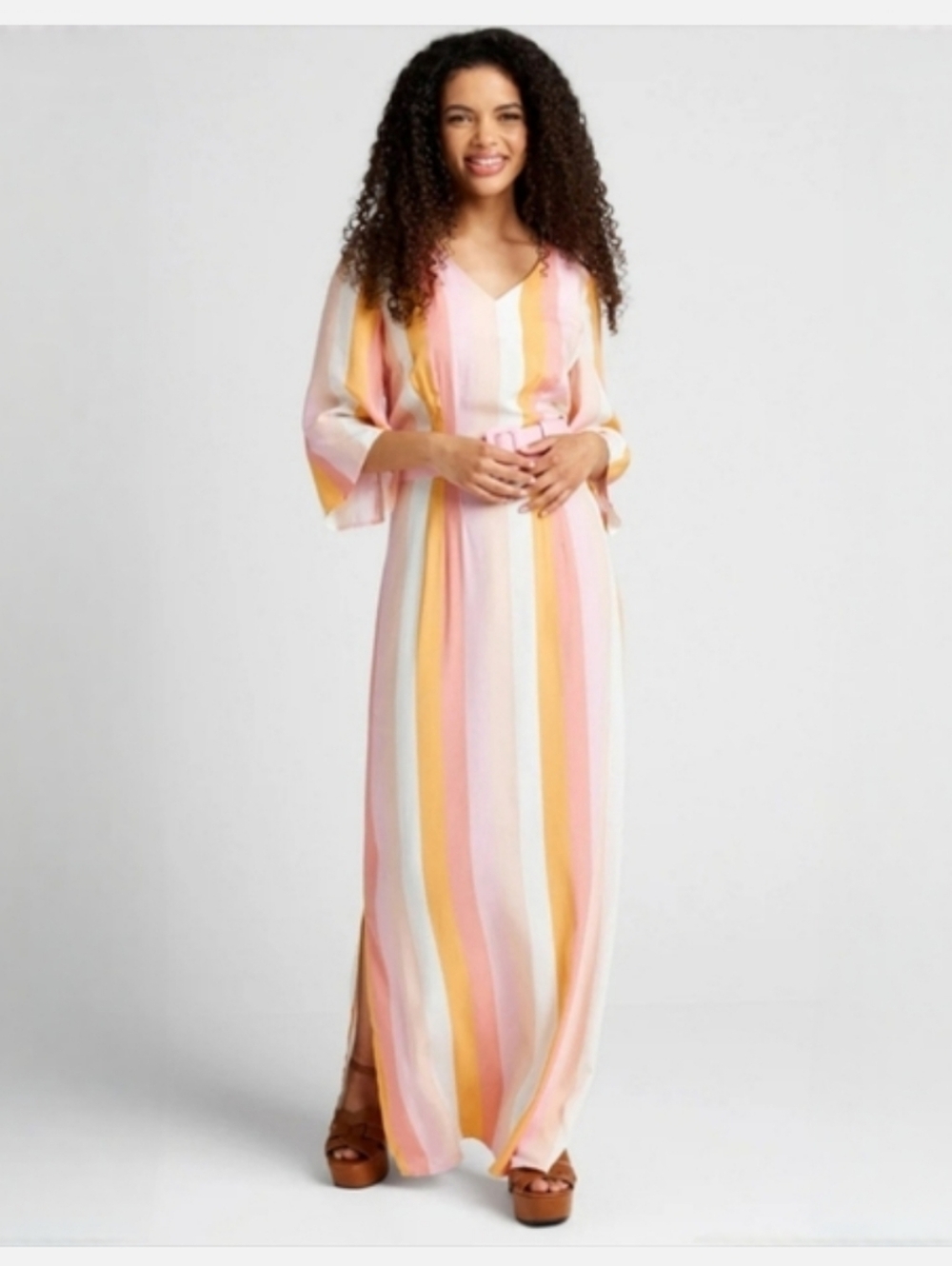 ModCloth x Collectif Corinna Peachy Maxi Dress Size 4